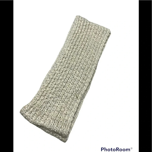 J. Crew Cream/Metallic Silver Thread Knit Infinity Scarf - Picture 1 of 4